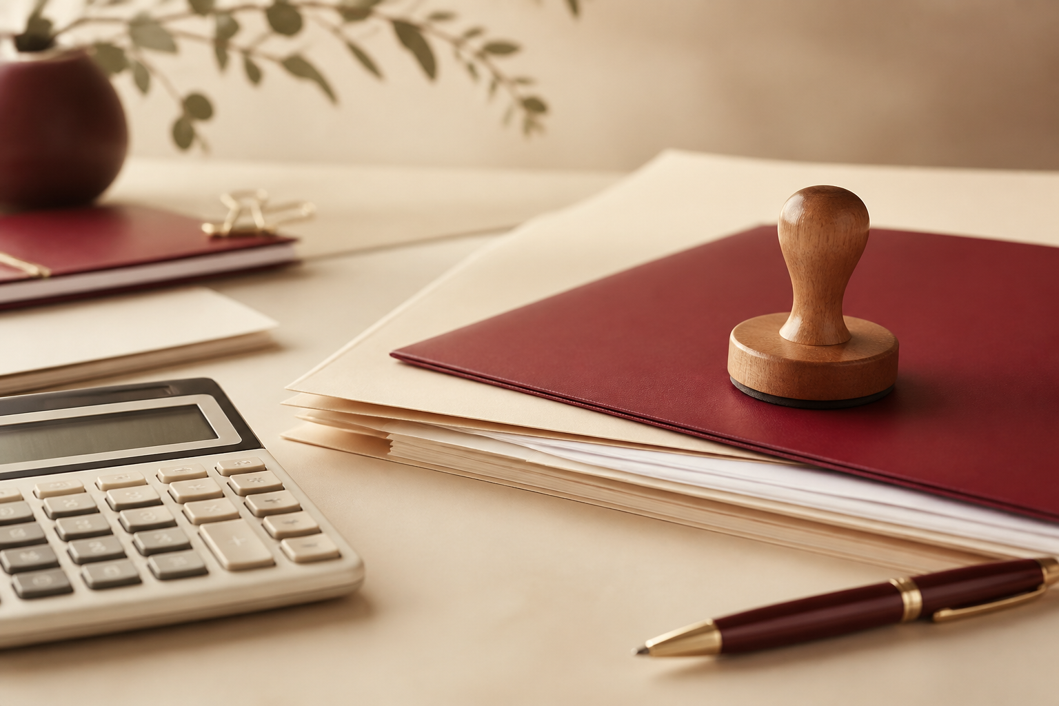 Documents and a review folder on a desk, representing Socilbucket refund and replacement checks